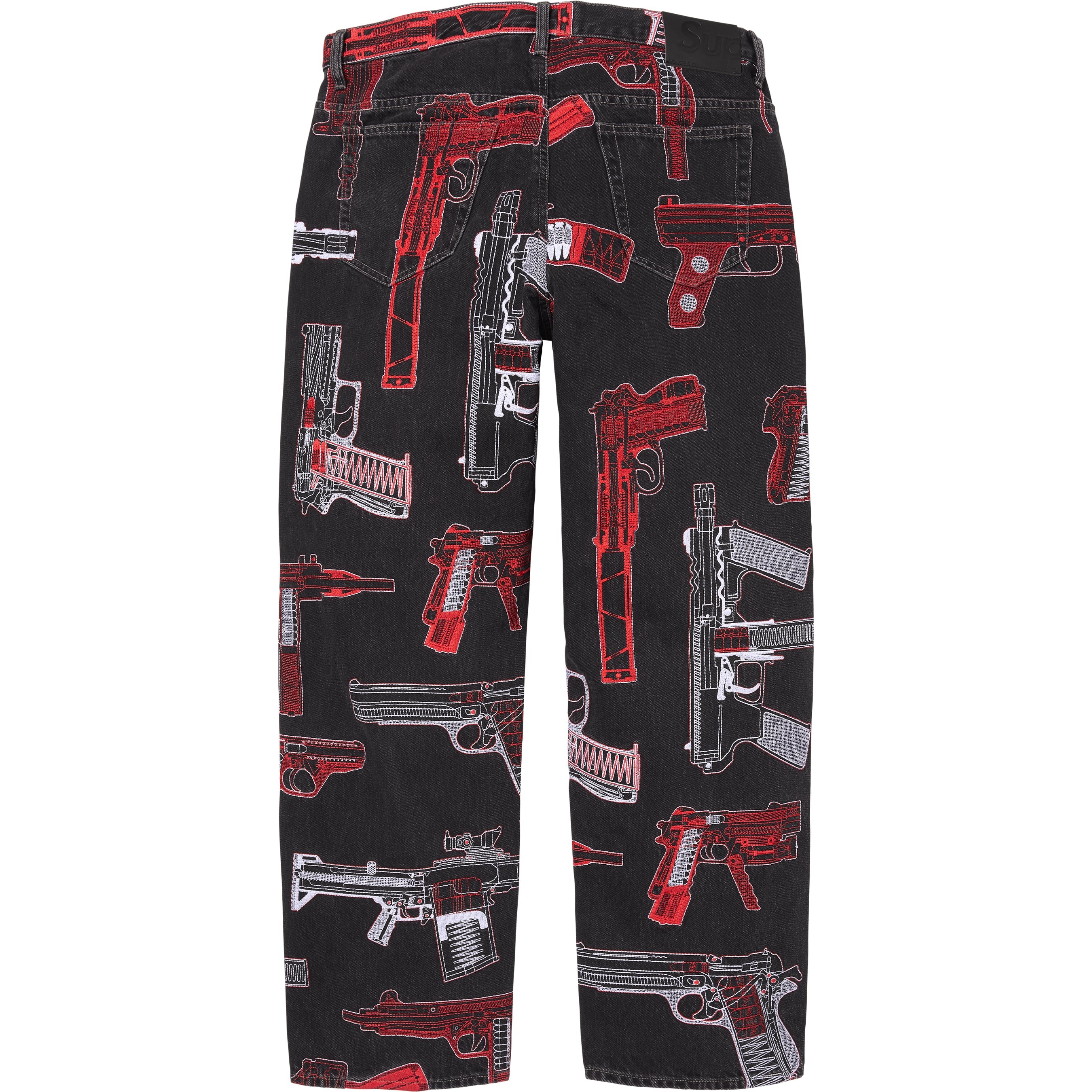 Guns Embroidered Loose Fit Jean view 6